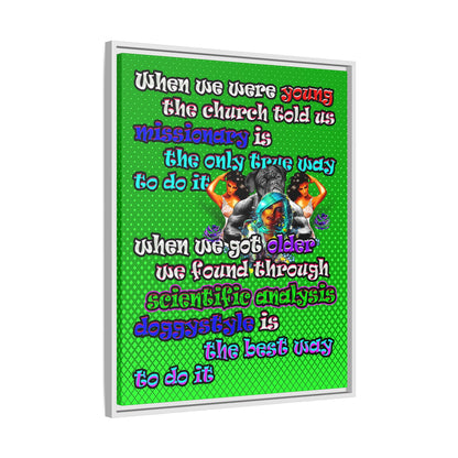 doggystyle - framed canvas art (logo green)