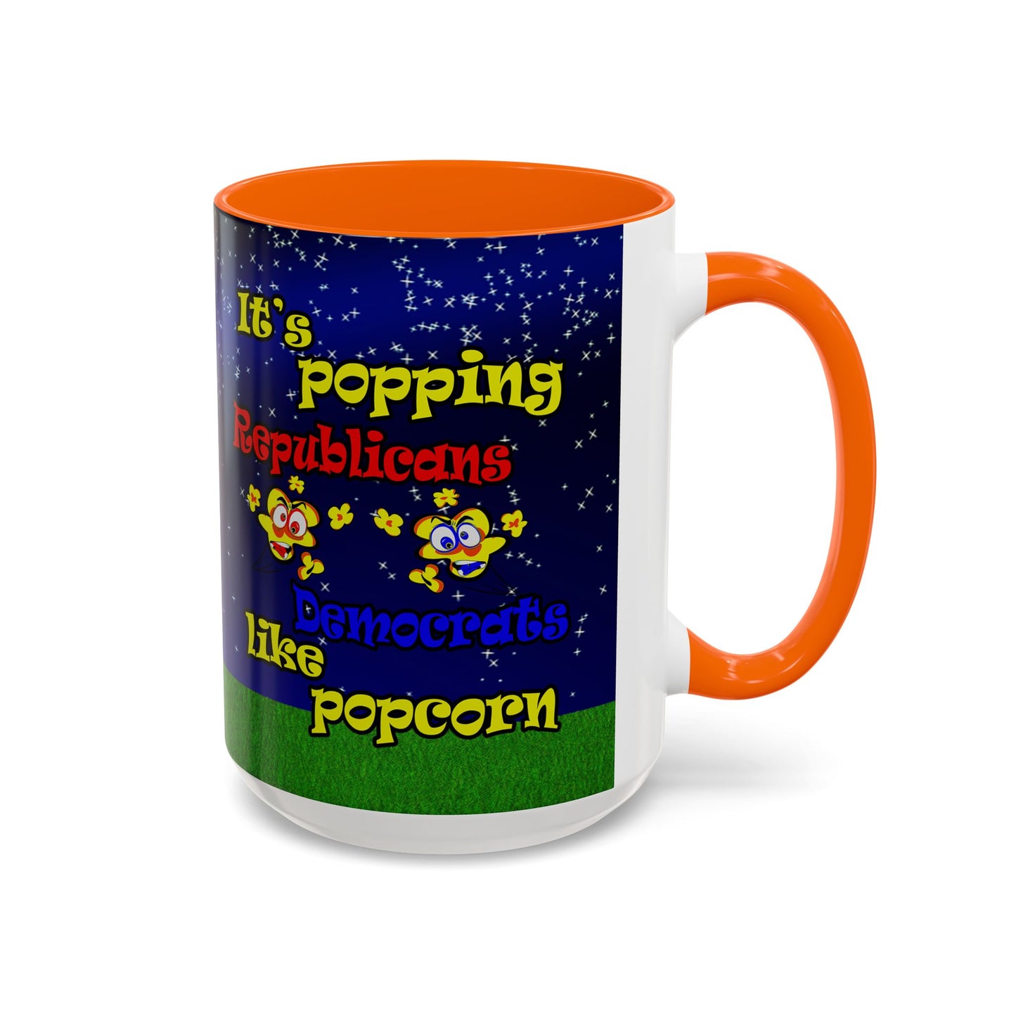popping like popcorn - Accent Mug ('snoops' background)