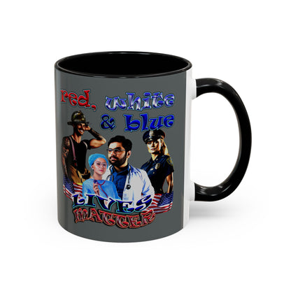 rw&b lives matter - Accent Mug (dark grey)