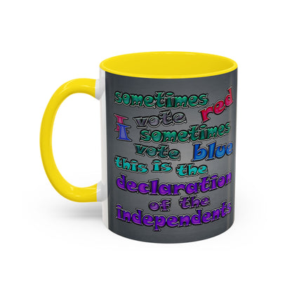 declaration of the independents - Accent Mug (grey-light grey)