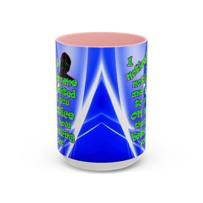 noticed you noticing - Accent Mug (blue-white wave)
