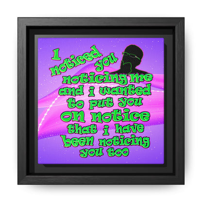 noticed you noticing - framed canvas art (purple-pink wave)