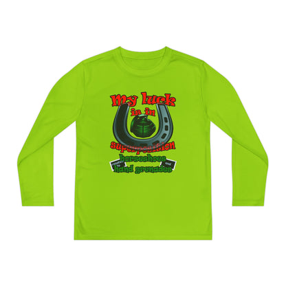 my luck - Youth Long Sleeve Competitor Tee