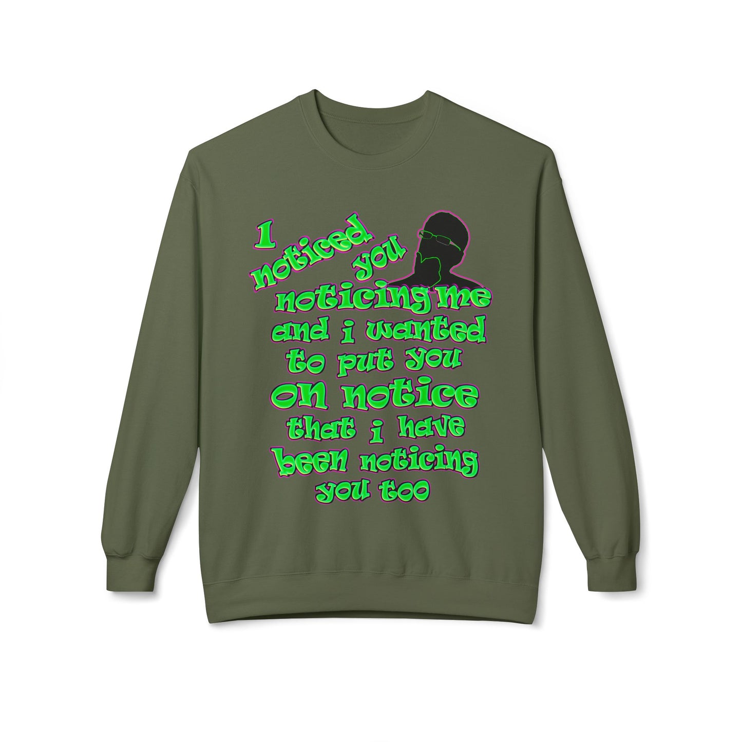 noticed you noticing - Unisex Midweight Softstyle Fleece Crewneck Sweatshirt