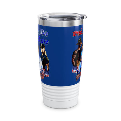 rw&b lives matter - Ringneck Tumbler, 20oz (dark blue)