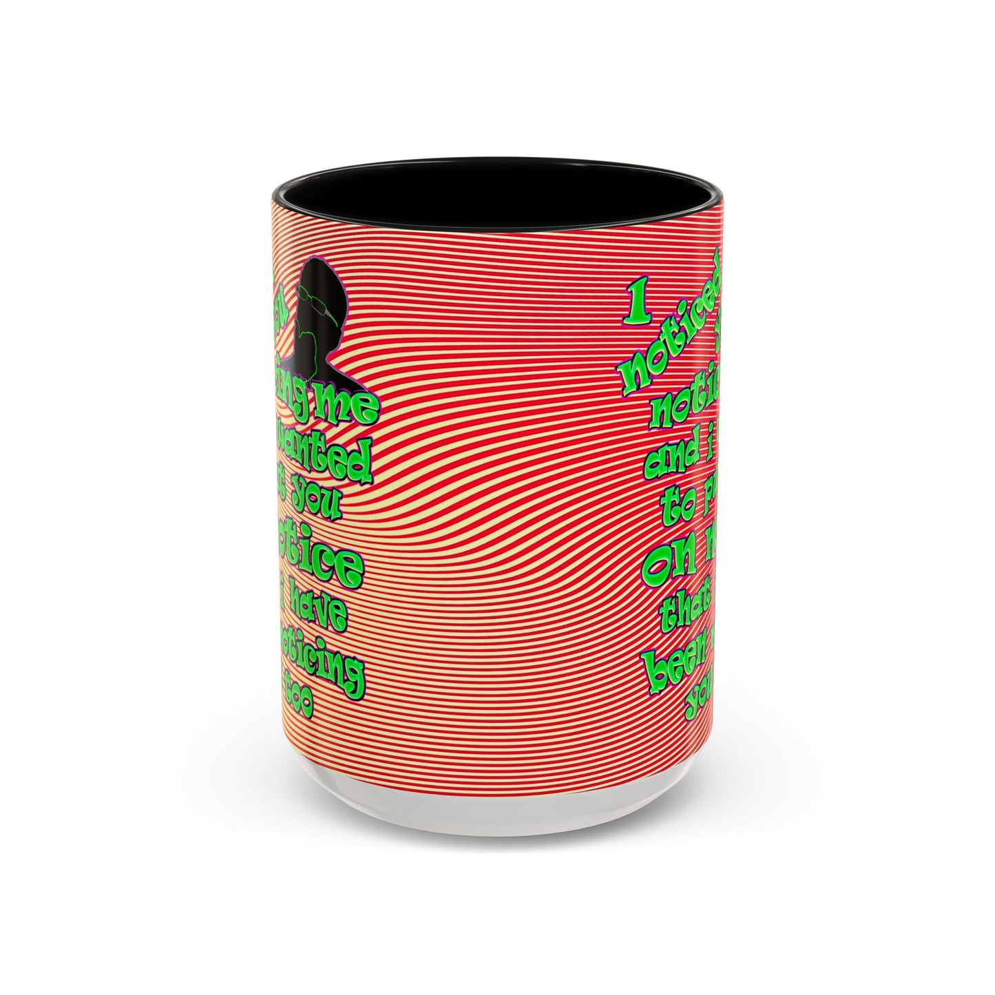noticed you noticing - Accent Mug (yellow-orange wave)