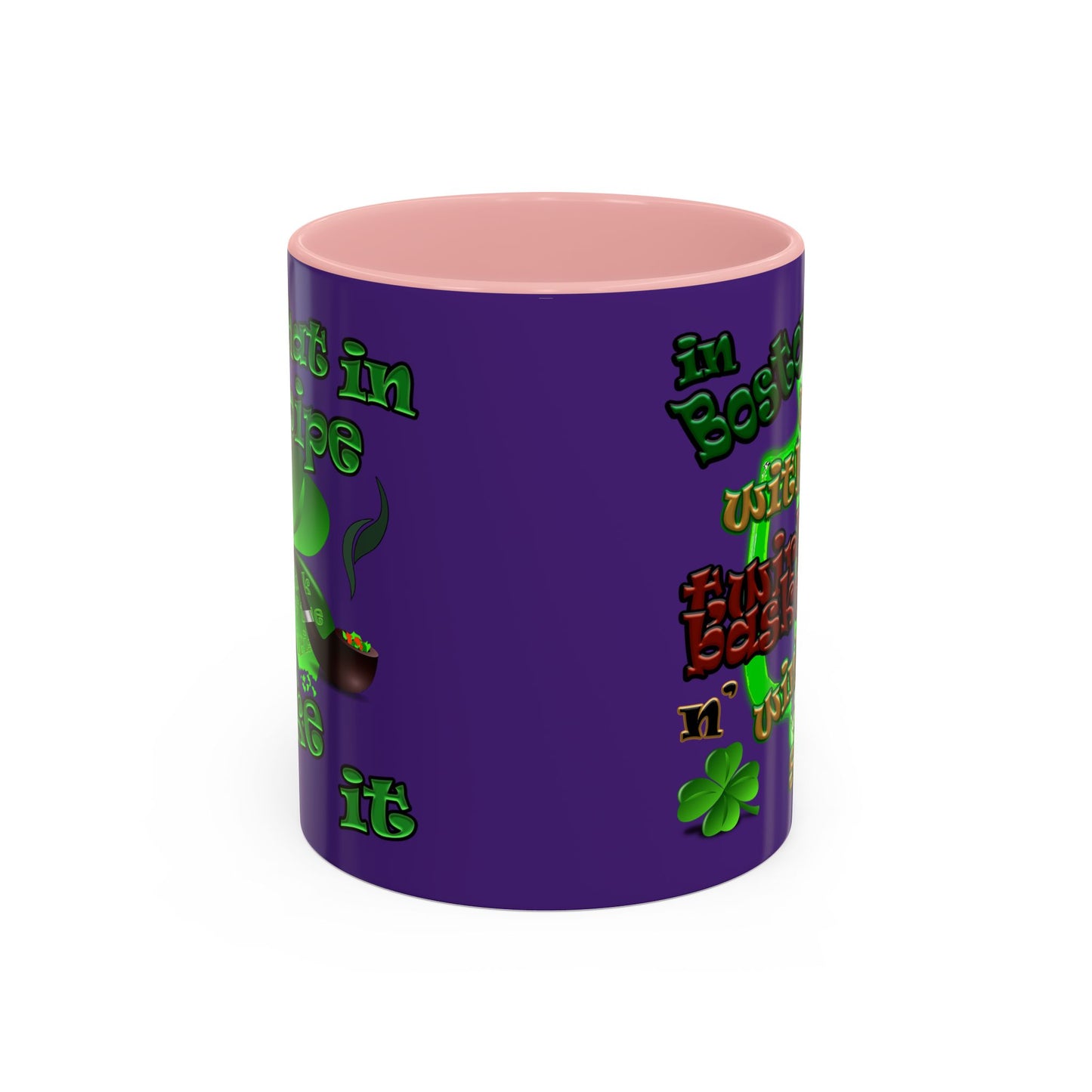 celtics logo - Accent Mug (purple)