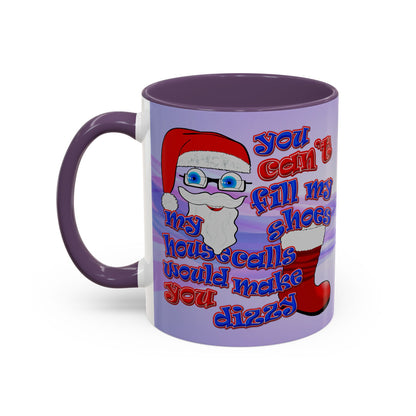 santa's shoes - Accent Mug (light blue-pink wave)