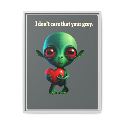I don't care that your grey - framed canvas art (dark grey)