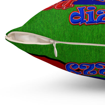 santa's shoes - Spun Polyester Square Pillow - ('snoops' background)