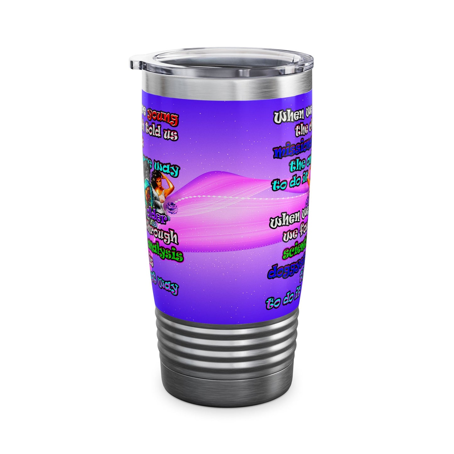 doggystyle - Ringneck Tumbler, 20oz (purple-pink wave)