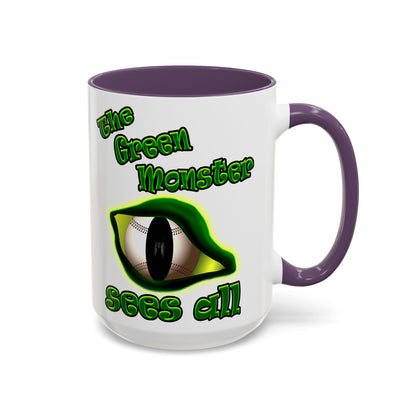 green monster - Accent Mug (white)