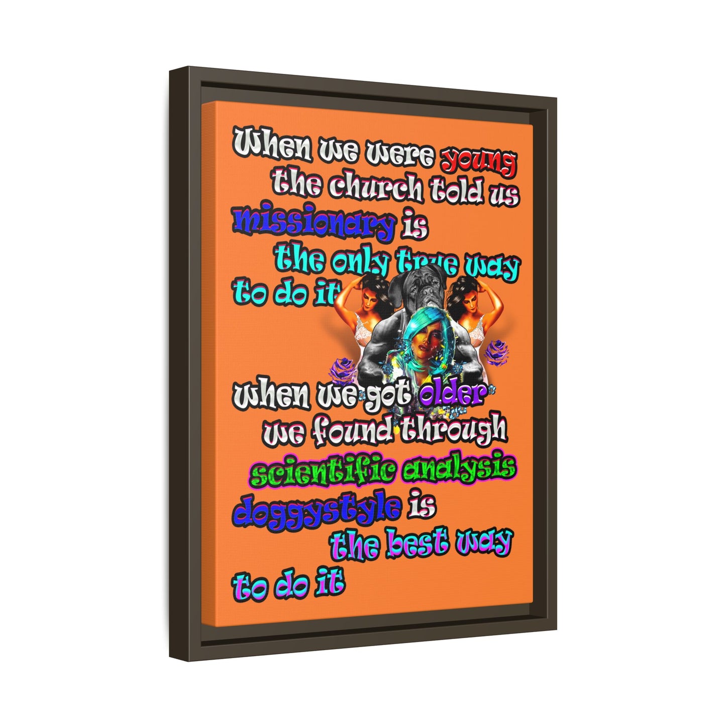 doggystyle - framed canvas art (crusta)