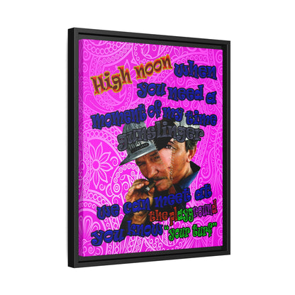 high noon - framed canvas art (pink swirl)