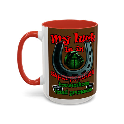 my luck - Accent Mug (brown)