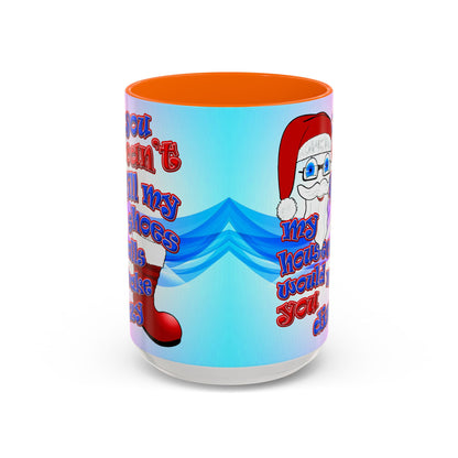 santa's shoes - Accent Mug (light blue-pink wave)