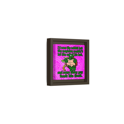 turtle race - framed canvas art (pink swirl)