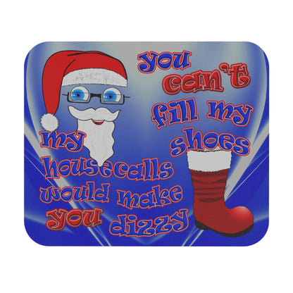 santa's shoes - Mouse Pad (Rectangle) (blue-white wave)