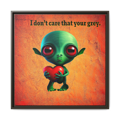 I don't care that your grey - framed canvas art (burnt orange)