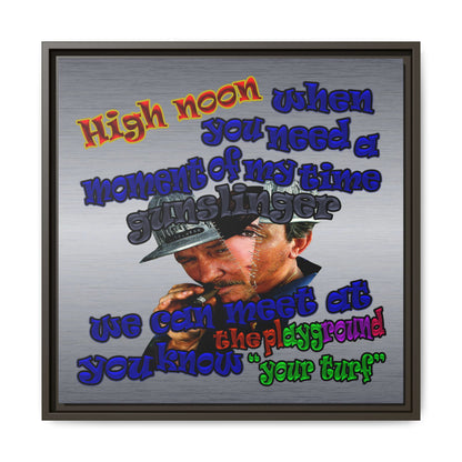 high noon - framed canvas art (brushed nickel)