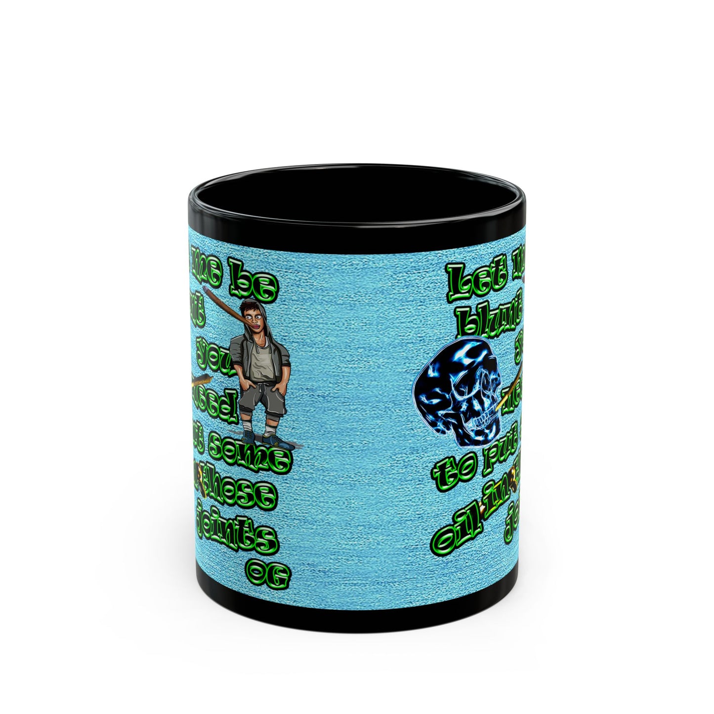 og - Black Mug (faded blue)