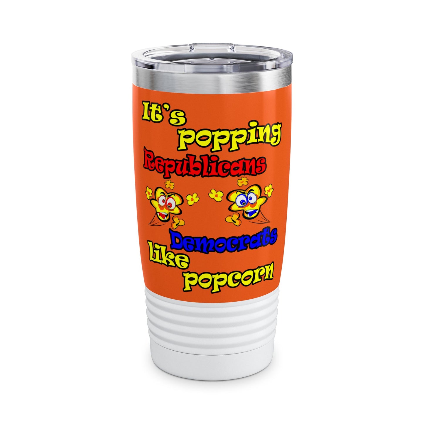 popping like popcorn - Ringneck Tumbler, 20oz (orange)