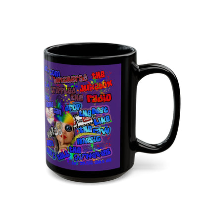 drop the beat - Black Mug (purple)