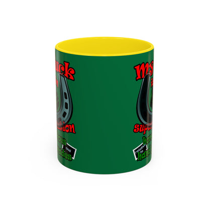 my luck - Accent Mug (dark green)