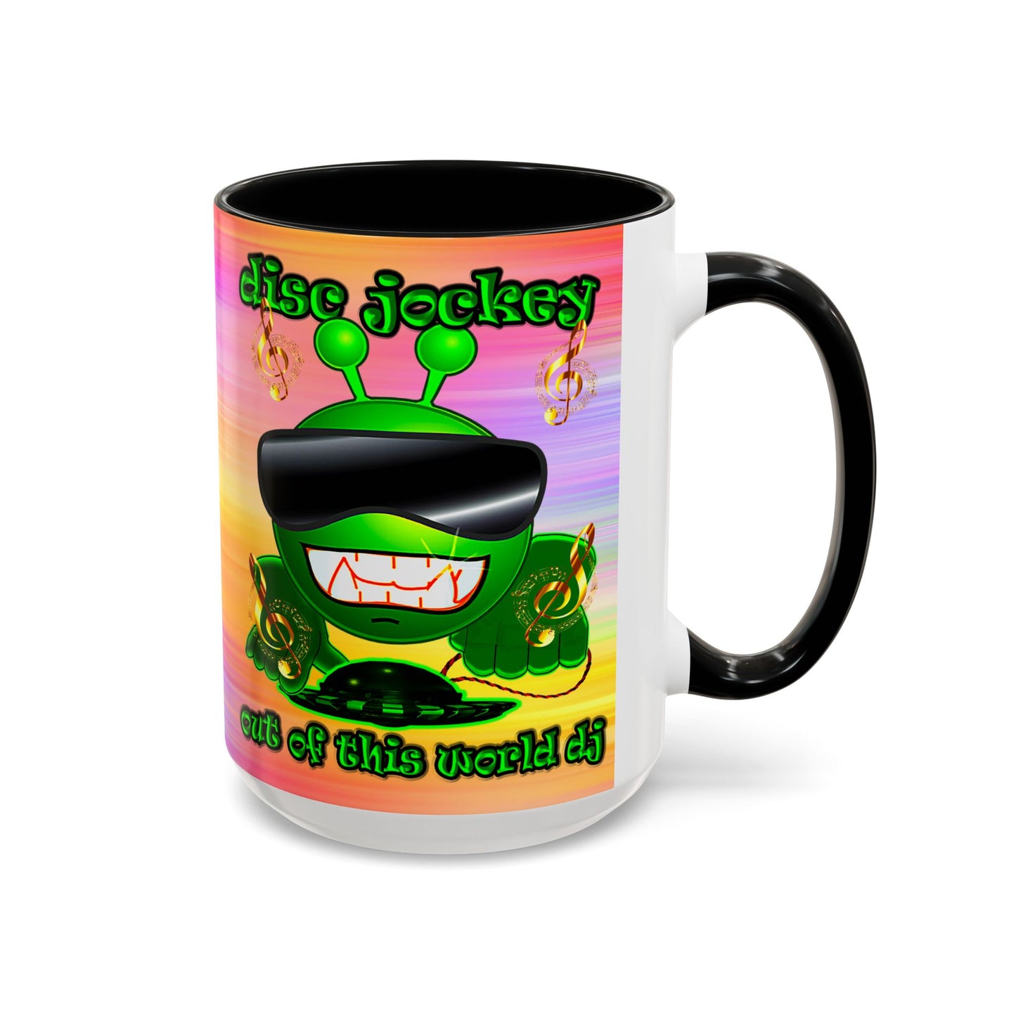 disc jockey - Accent Mug (color blur)