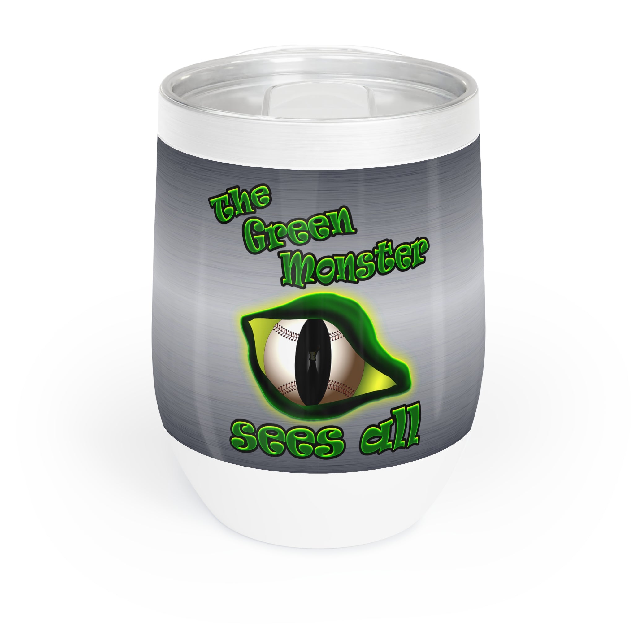 green monster - Chill Wine Tumbler (brushed nickel)