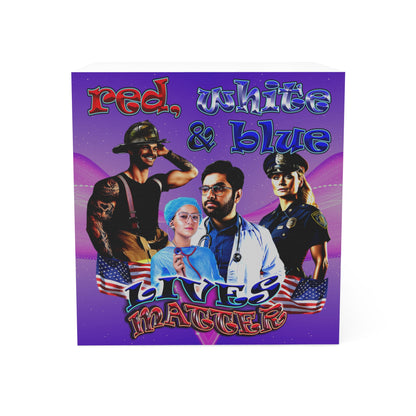 rw&b lives matter - note cube (purple-pink wave)