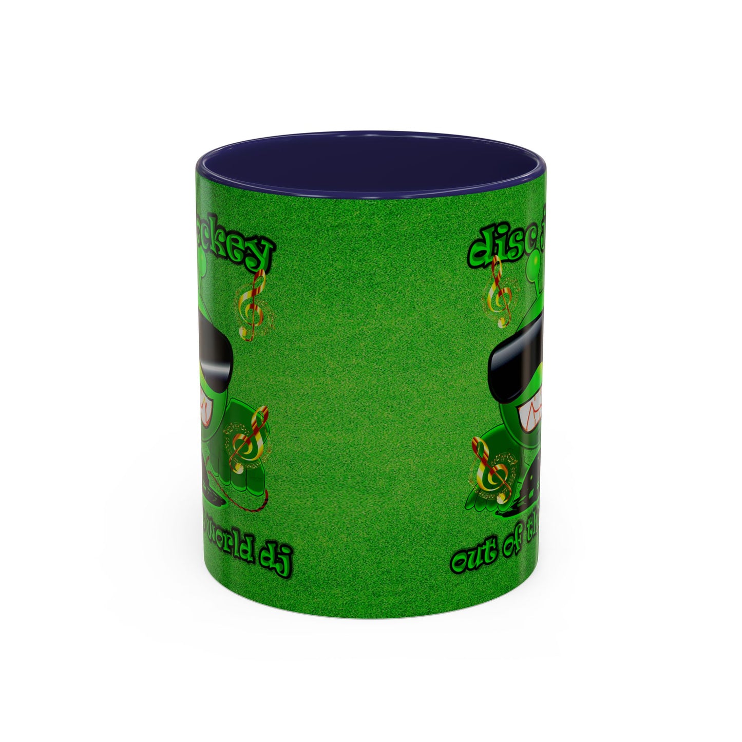 disc jockey - Accent Mug (green turf)