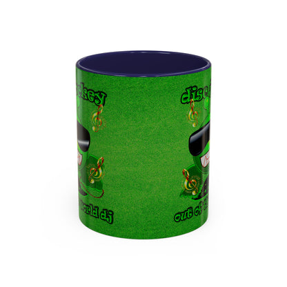 disc jockey - Accent Mug (green turf)