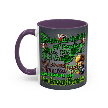 christmas spirits of boston - Accent Mug (grey-light grey)