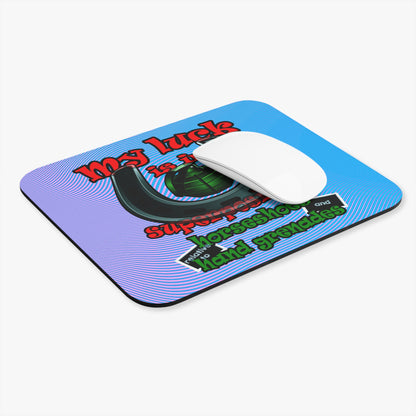 my luck - Mouse Pad (Rectangle) (light blue-purple wave)