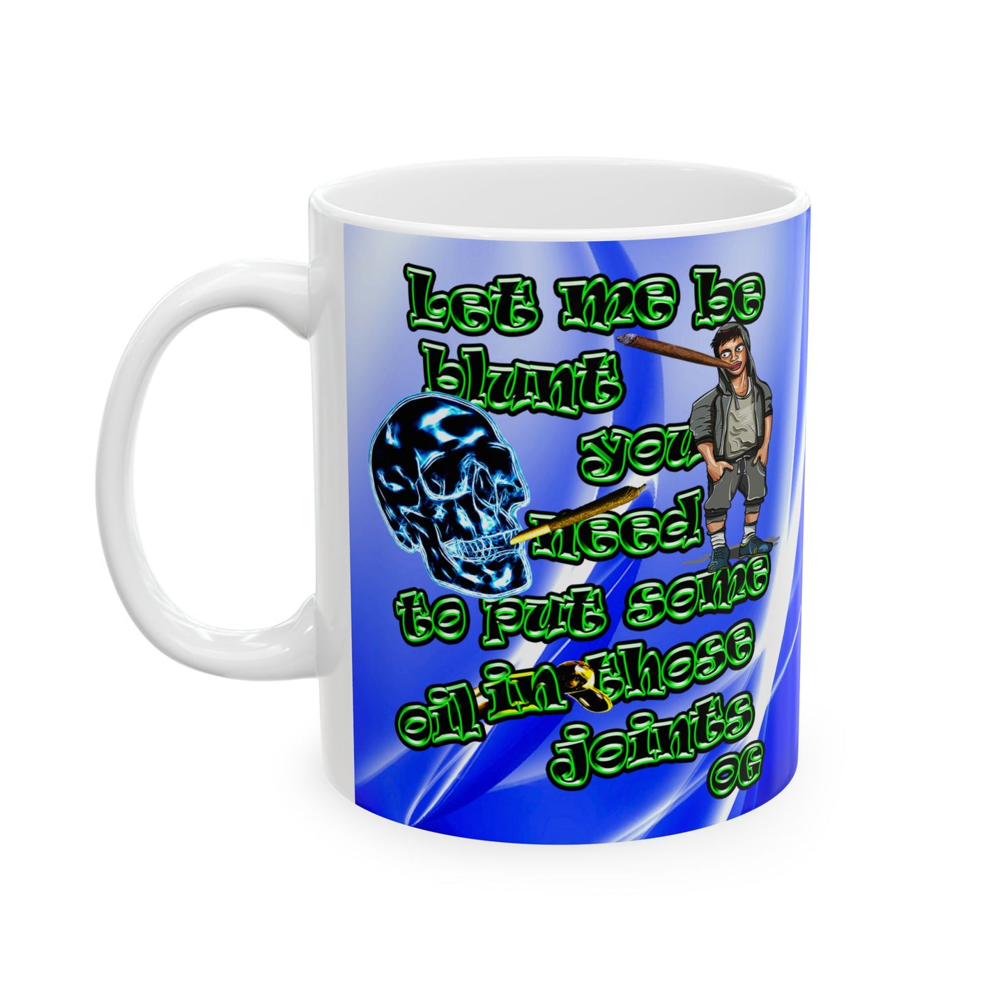 og - White Mug (blue-white wave)