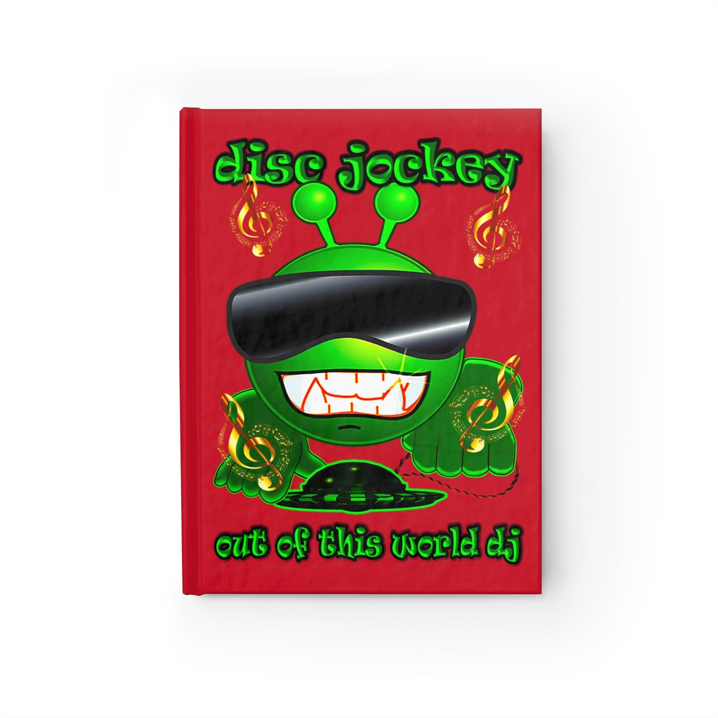 disc jockey - journal-lined (dark red)