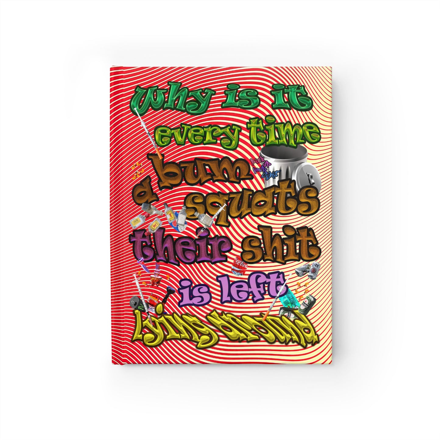 the bum's shit - journal-blank (yellow-orange wave)