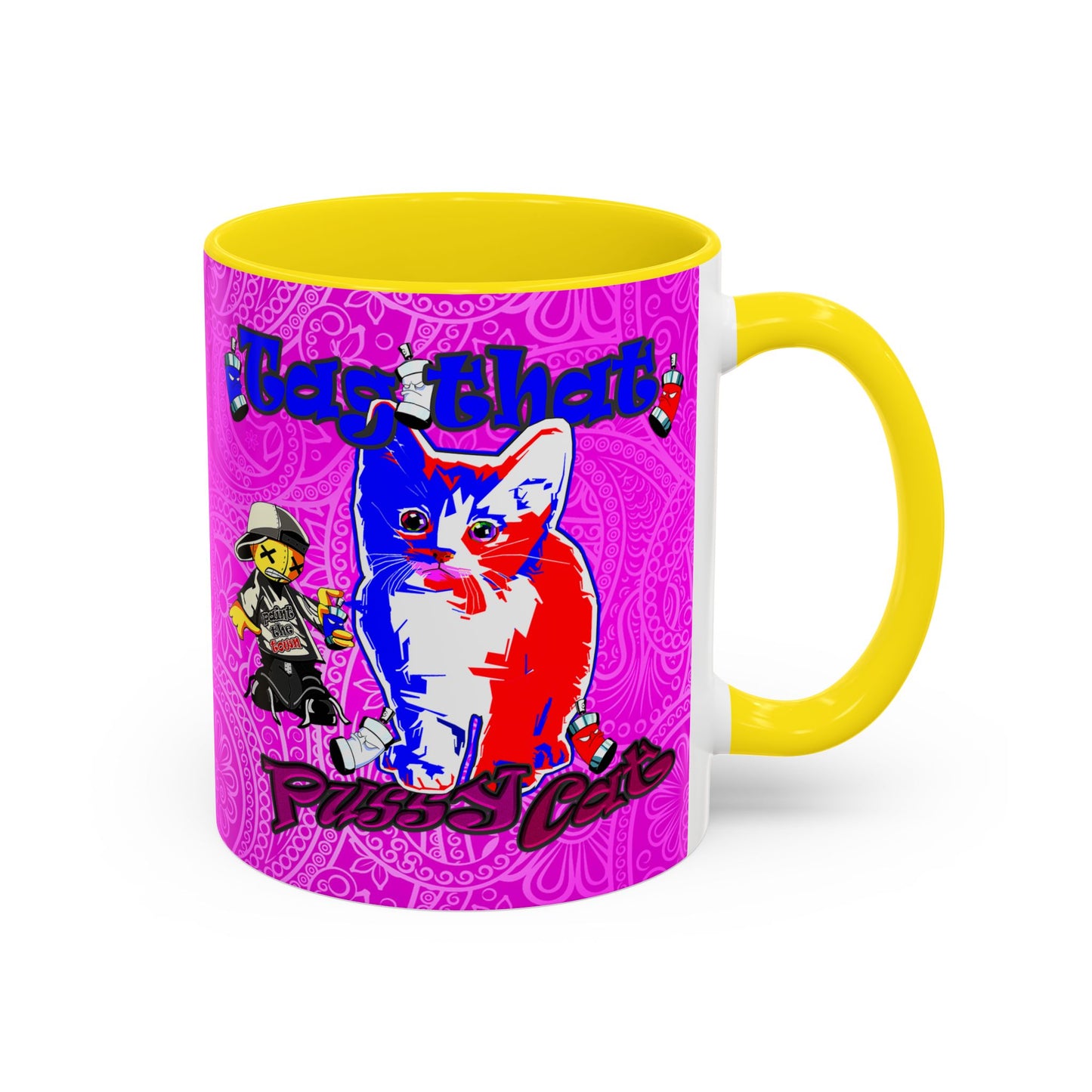 tag that - Accent Mug (pink swirl)