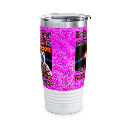 defy conquer reach - Ringneck Tumbler, 20oz (pink swirl)