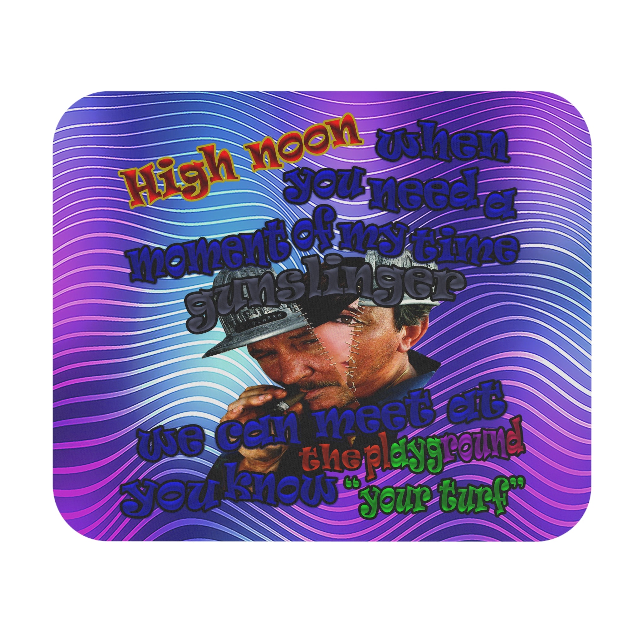 high noon - Mouse Pad (Rectangle) (purple wave)