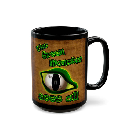 green monster - Black Mug (brown papyrus)