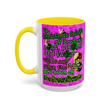 christmas spirits of boston - Accent Mug (pink swirl)
