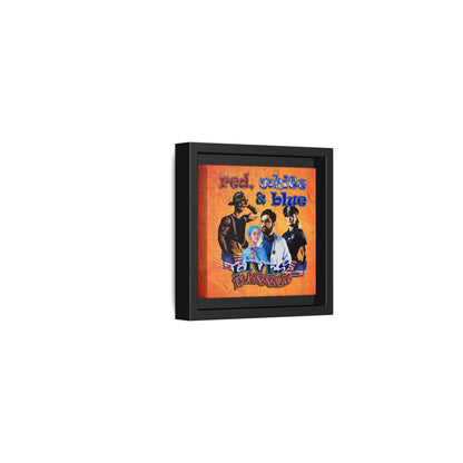 rw&b lives matter - framed canvas art (burnt orange)