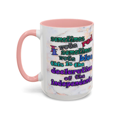 declaration of the independents - Accent Mug (white marble)