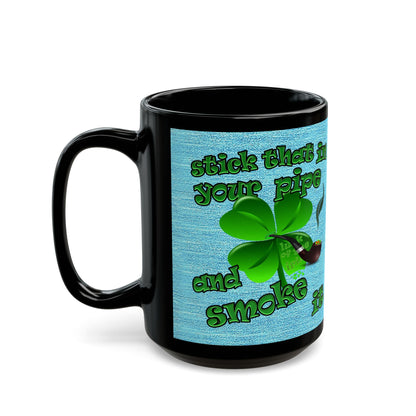 celtics logo - Black Mug (faded blue)