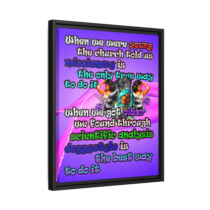 doggystyle - framed canvas art (purple-pink wave)