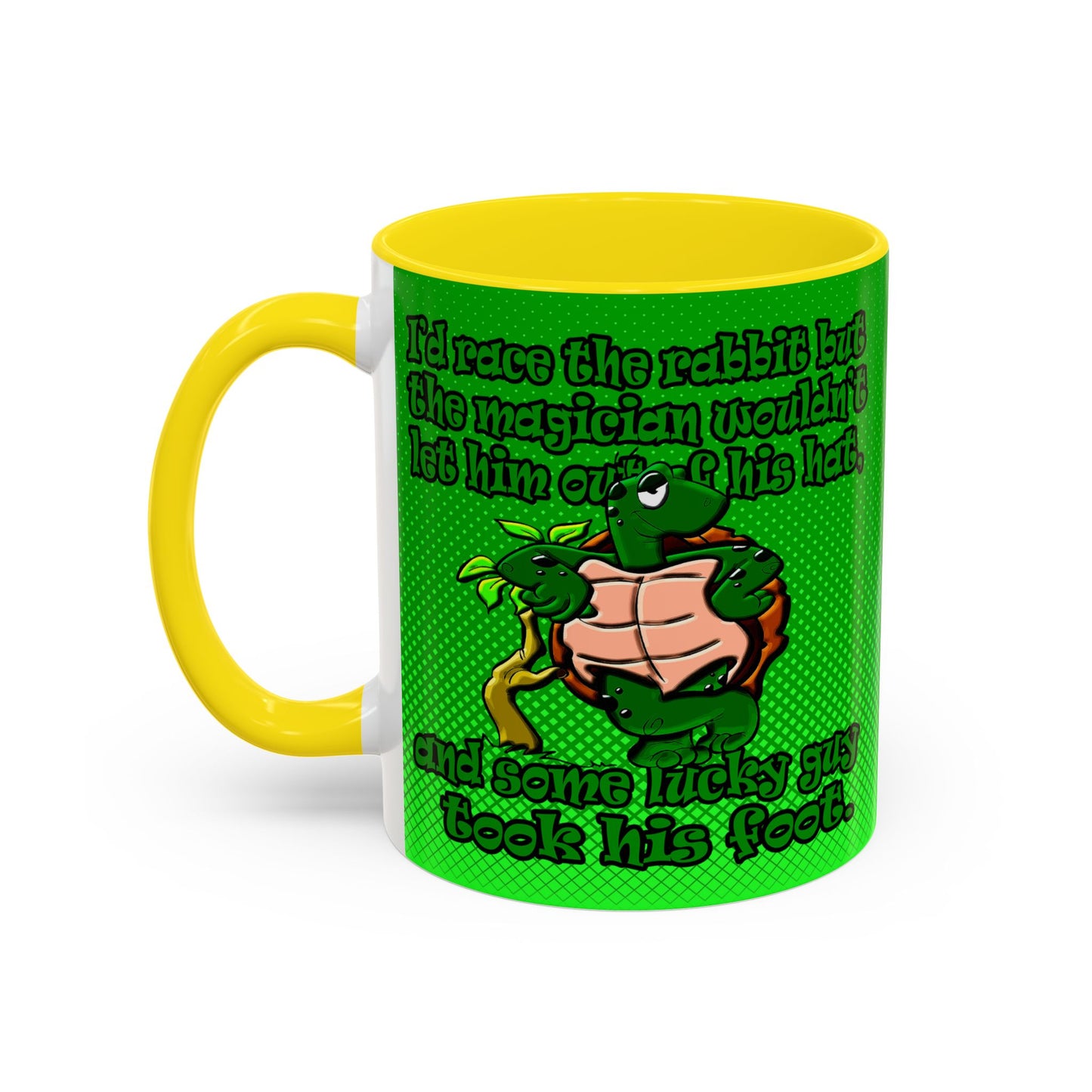 turtle race - Accent Mug (logo green)