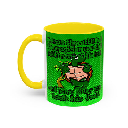 turtle race - Accent Mug (logo green)