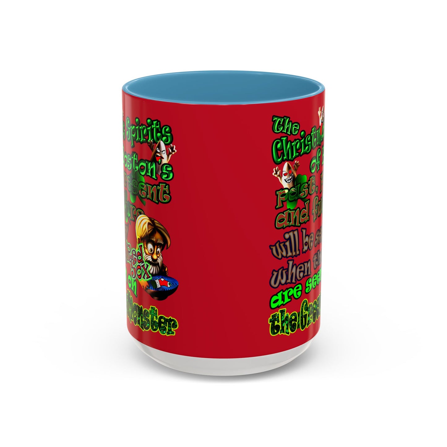 christmas spirits of boston - Accent Mug (dark red)